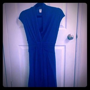 Blue v neck dress